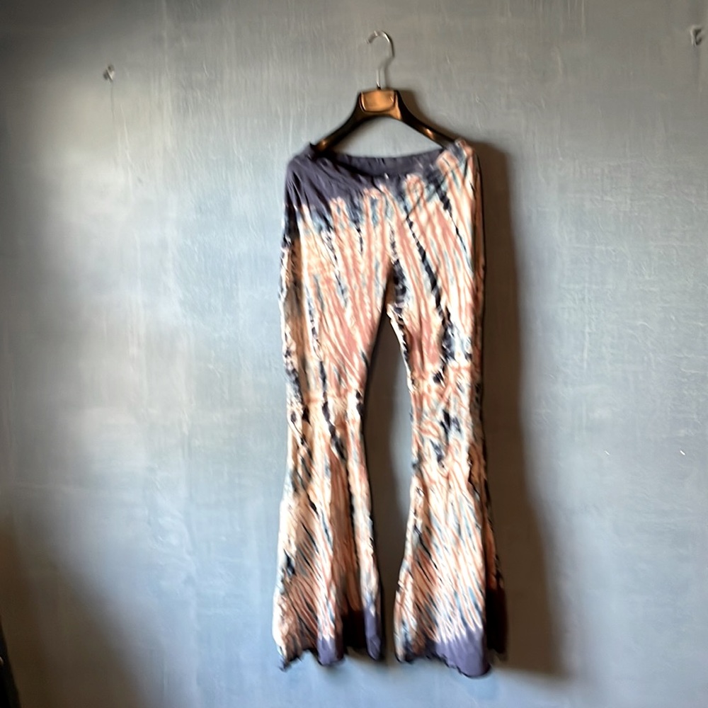 Tie-dye cotton pants